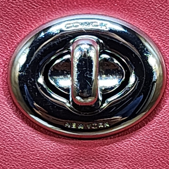 Coach Penny Crossbody Clutch Smooth Red Leather F87768 - Picture 4 of 9